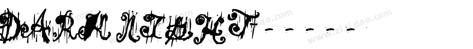 DARK NIGHT字体转换